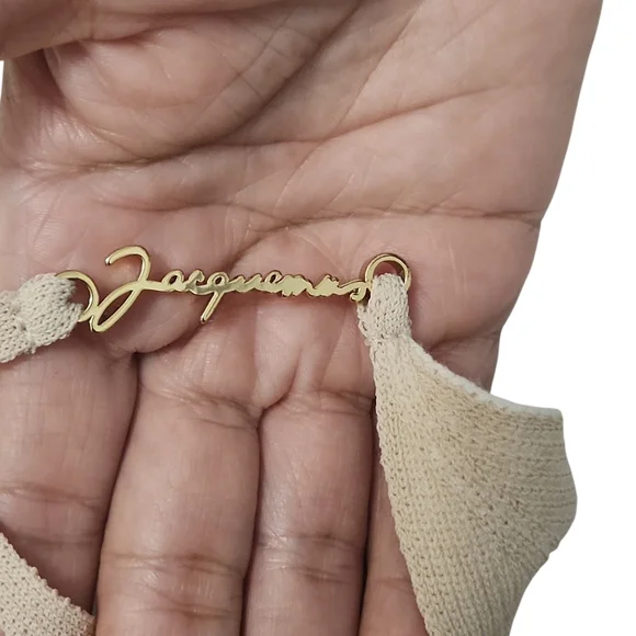 Jacquemus Beige Ribbed Knit Bra Top - Picture 2 of 9